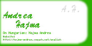 andrea hajma business card